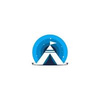 illustration vectorielle du logo du camp. parfait à utiliser pour les loisirs ou l'entreprise de camping en plein air vecteur