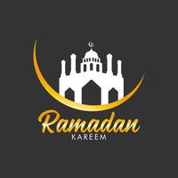 logo du ramadan kareem vecteur