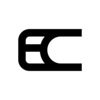illustration vectorielle du logo de la lettre ec moderne. parfait à utiliser pour une entreprise technologique vecteur