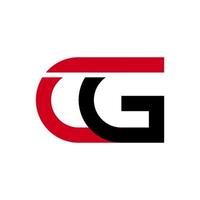 illustration vectorielle du logo de lettre cg moderne. parfait à utiliser pour une entreprise technologique vecteur