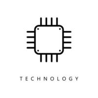illustration vectorielle du logo du processeur. parfait à utiliser pour une entreprise technologique vecteur