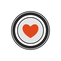 illustration vectorielle du logo du menu de la plaque d'amour. parfait à utiliser pour une entreprise alimentaire vecteur