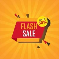 illustration vectorielle de bannière de vente flash. parfait à utiliser pour la promotion des ventes vecteur