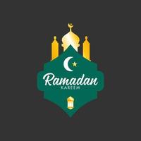 logo du ramadan kareem vecteur