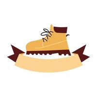 illustration vectorielle du logo du magasin de chaussures de sécurité. parfait à utiliser pour une entreprise de mode vecteur