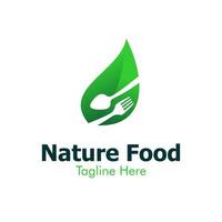 illustration vectorielle du logo de la nourriture nature. parfait à utiliser pour une entreprise alimentaire vecteur