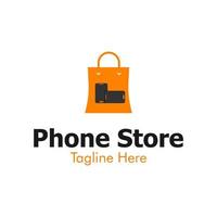 illustration vectorielle du logo du magasin de téléphone. parfait à utiliser pour une entreprise technologique vecteur