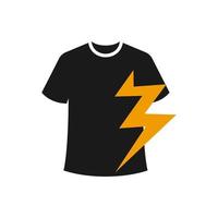 illustration vectorielle du logo de la chemise Thunder. parfait à utiliser pour une entreprise technologique vecteur