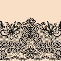 Seamless Pattern de ruban de dentelle abstraite. vecteur