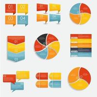 collection de modèles d'infographie pour l'illustration vectorielle d'affaires vecteur