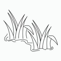 herbe vecteur silhouette dessin croquis