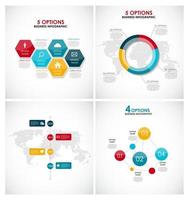 collection de modèles d'infographie pour l'illustration vectorielle d'affaires vecteur