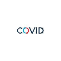 conception de logo ou de mot-symbole de flèches covid et cercle vecteur