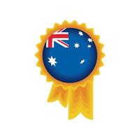 drapeau australien en rosette vecteur