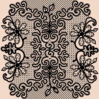 Seamless Pattern de ruban de dentelle abstraite. vecteur