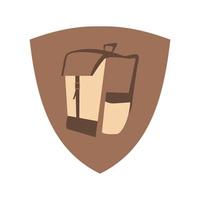 illustration vectorielle du logo de garde de sac à dos. parfait à utiliser pour une entreprise technologique vecteur
