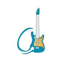 illustration vectorielle du logo du magasin de guitare star. parfait à utiliser pour une entreprise de musique vecteur