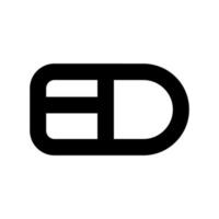 illustration vectorielle du logo de la lettre ed moderne. parfait à utiliser pour une entreprise technologique vecteur