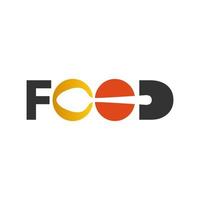 illustration vectorielle du logo de typographie alimentaire. parfait à utiliser pour une entreprise alimentaire vecteur