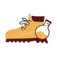 illustration vectorielle du logo des chaussures de sécurité de laboratoire. parfait à utiliser pour une entreprise de mode vecteur