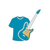 illustration vectorielle du logo du magasin de guitare. parfait à utiliser pour une entreprise de musique vecteur