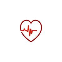 illustration vectorielle du logo d'impulsion d'amour. parfait à utiliser pour le logo médical vecteur