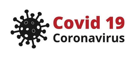 conception du logo du coronavirus covid 19. covid 19 coronavirus - vecteur