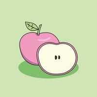 illustration vectorielle d'un couple pomme vecteur