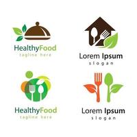 logo des aliments sains vecteur