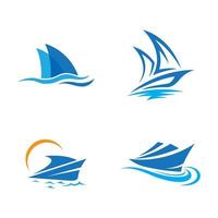 images de logo de bateau de croisière vecteur