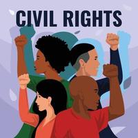 mouvement des droits civiques vecteur