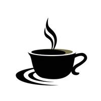 silhouette de simple tasse à café isométrique avec soucoupe vecteur