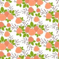 motif de roses avec motif cachemire sur fond blanc foncé pour motif textile, impression de mode vecteur