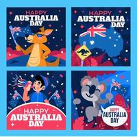 festivité de la célébration du jour de l'australie vecteur