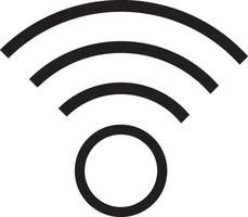 ligne vectorielle wi fi pour le web, la présentation, le logo, le symbole de l'icône. vecteur