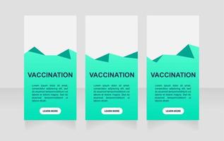 modèle de conception de bannière web de vaccination contre le virus de la variole vecteur