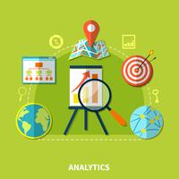 Composition des symboles d&#39;analyse Web vecteur