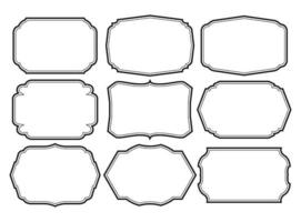 ensemble de cadres frontière design vintage vecteur