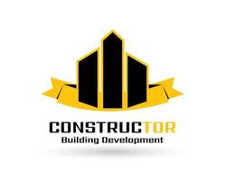 modèle de logo de construction, logo immobilier, logo d'entreprise, vecteur de logo de construction