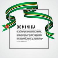 modèle de fond de drapeau dominicain en forme de ruban vecteur