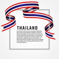 modèle de fond de drapeau de la thaïlande en forme de ruban vecteur