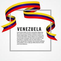 modèle de fond de drapeau du venezuela en forme de ruban vecteur
