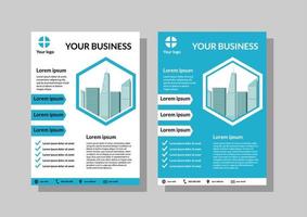 modèle de flyer commercial au format a4. brochures pour les entreprises, l'immobilier vecteur