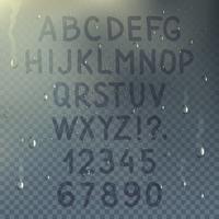 Composition de l&#39;alphabet transparent dessiné à la main vecteur