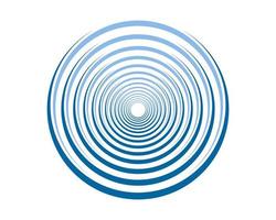 effet d'ondulation avec bleu circulaire vecteur