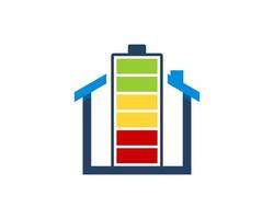 maison simple avec batterie électrique vecteur