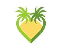 logo de l'amour du lieu de vacances en voyage vecteur