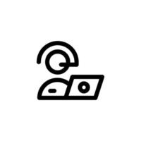 opérateur de symbole de vecteur de conception d'icône de service client, assistance, support, personnes pour le commerce électronique