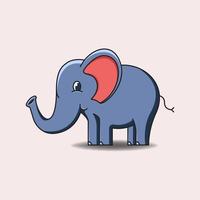 illustration de personnage de mascotte d'éléphant mignon vecteur