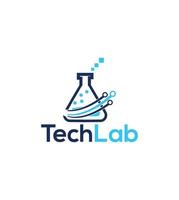 logo de laboratoire de technologie vecteur